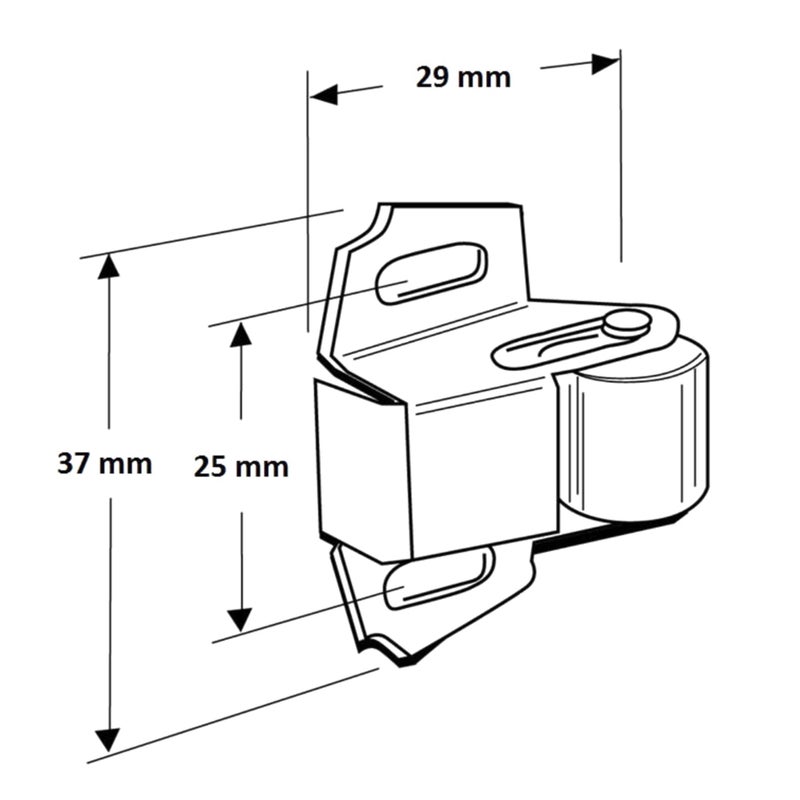 Rok 10 Pack Hardware Roller Wheel Spring Cabinet Furniture Closet Door Catch Latch with Screws - Image 2